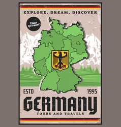 Travel To Germany German Map Eagle Coat Arms