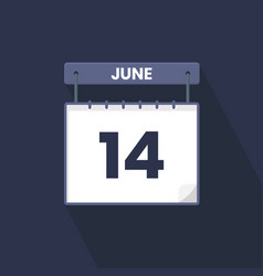 14th June Calendar Icon June 14 Calendar Date