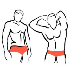 Fitness Bodybuilder Silhouette Template