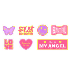 Valentines Day Sticker Pack In Y2k Retro Style