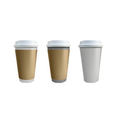 Coffee Cups Mock Up Isolated On White Background