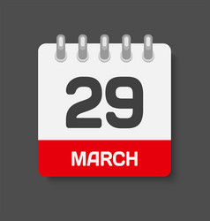 Icon Page Calendar Day - 29 March