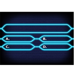 Neon Quiz Game Template Four Options Answers