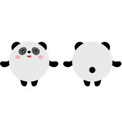 Round Body Panda In Front And Back Position