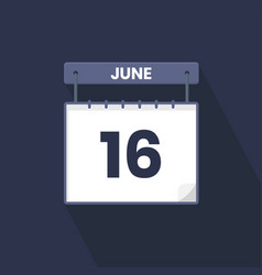 16th June Calendar Icon June 16 Calendar Date