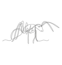 Abstract Ant Continuous One Line Drawing