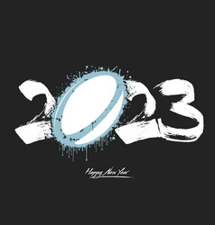 Happy New Year 2023 And Rugby Ball