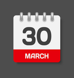 Icon Page Calendar Day - 30 March