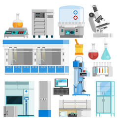 Science Flat Color Isolated Icons