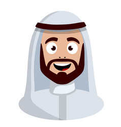 Smiling Face Of Arab Man In White Dress