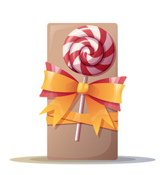 A Gift Tied With Ribbon And Decorated