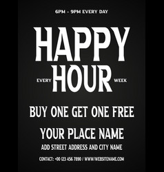 Happy Hour Beer Best Party Poster Flyer Design