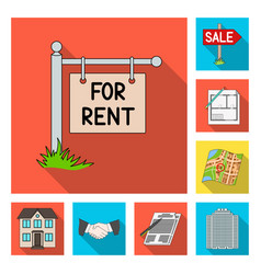 Realtor Agency Flat Icons In Set Collection