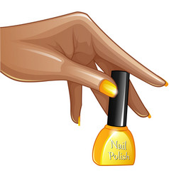 Stylized Hand Holding Bottle Of Nail Polish