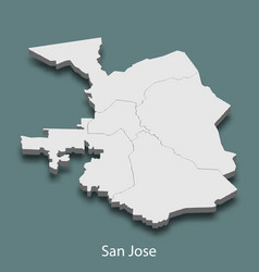 3d Isometric Map Of San Jose Is A City Of United