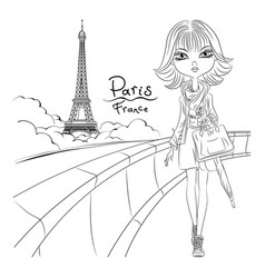 Beautiful Fashion Girl In Paris