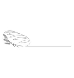 One Continuous Line Drawing Of French Baguette