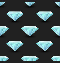 Seamless Pattern With 3d Realistic Gemstone