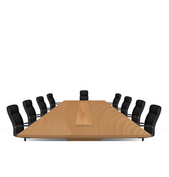 Wooden Conference Table And Chairs