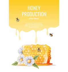 Flyer Design Advertising Banner With Bee