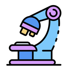 Forensic Microscope Icon Color Outline