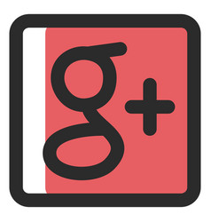 Google Plus Colored Stroke Icon