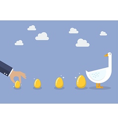 Businessman With Goose And Golden Egg