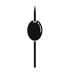 Black Olive Toothpick Icon Simple Tooth