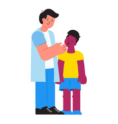 Doctor Checking Child Composition