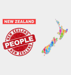 New Zealand Map Population People And Corroded