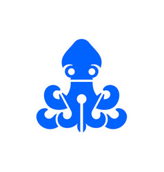 Octopus Pen Modern Simple Logo