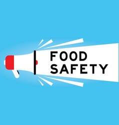 Color Megaphone Icon With Word Food Safety