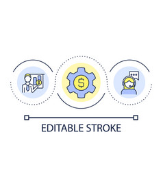 Financial Consulting Loop Concept Icon