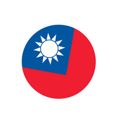 Round Taiwanese Flag Icon