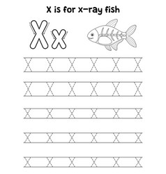 X-ray Fish Animal Tracing Letter Abc Coloring X