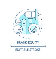 Brand Equity Blue Concept Icon