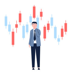 Businessman And Candlestick Chart Professional