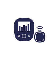 Continuous Glucose Monitor Icon On White