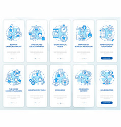 Creator Economy Blue Onboarding Mobile App Screen