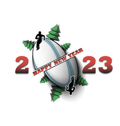 Happy New Year 2023 And Rugby Ball