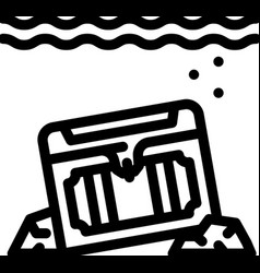 Treasures Underwater Line Icon