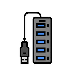 Usb Hub Home Office Color Icon