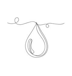 Continuous One Line Water Droplet Shape