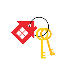 Golden Keys With Red House Key Charm