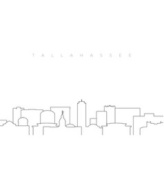 Outline Tallahassee Skyline Trendy Template