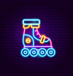 Roller Skating Neon Label