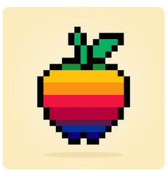 8 Bit Pixel Apple Fruit Pixels For Game Assets