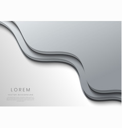 Abstract Template Wavy Curved Grey Layers