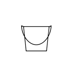 Bucket Thin Line Icon Hand Drawn Thin Line