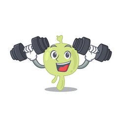 Lymph Node Mascot Design Feels Happy Lift Up